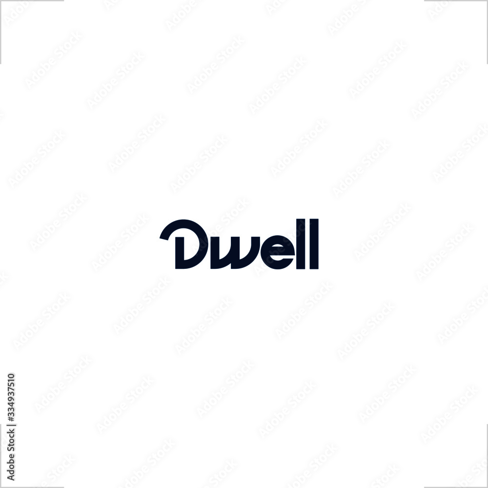 dwell logo type modern design
