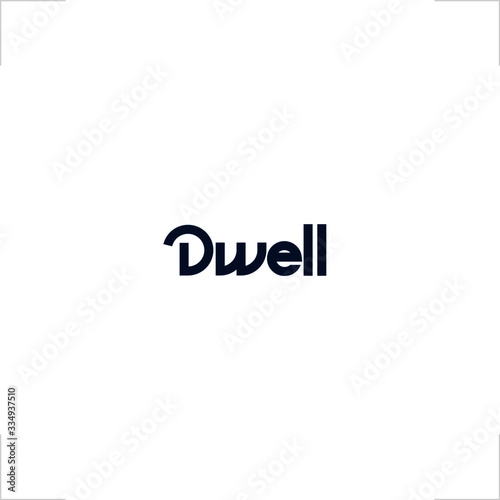 dwell logo type modern design