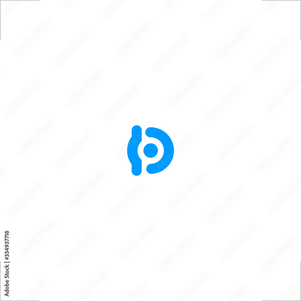 initial D letter logo design initial D letter logo design