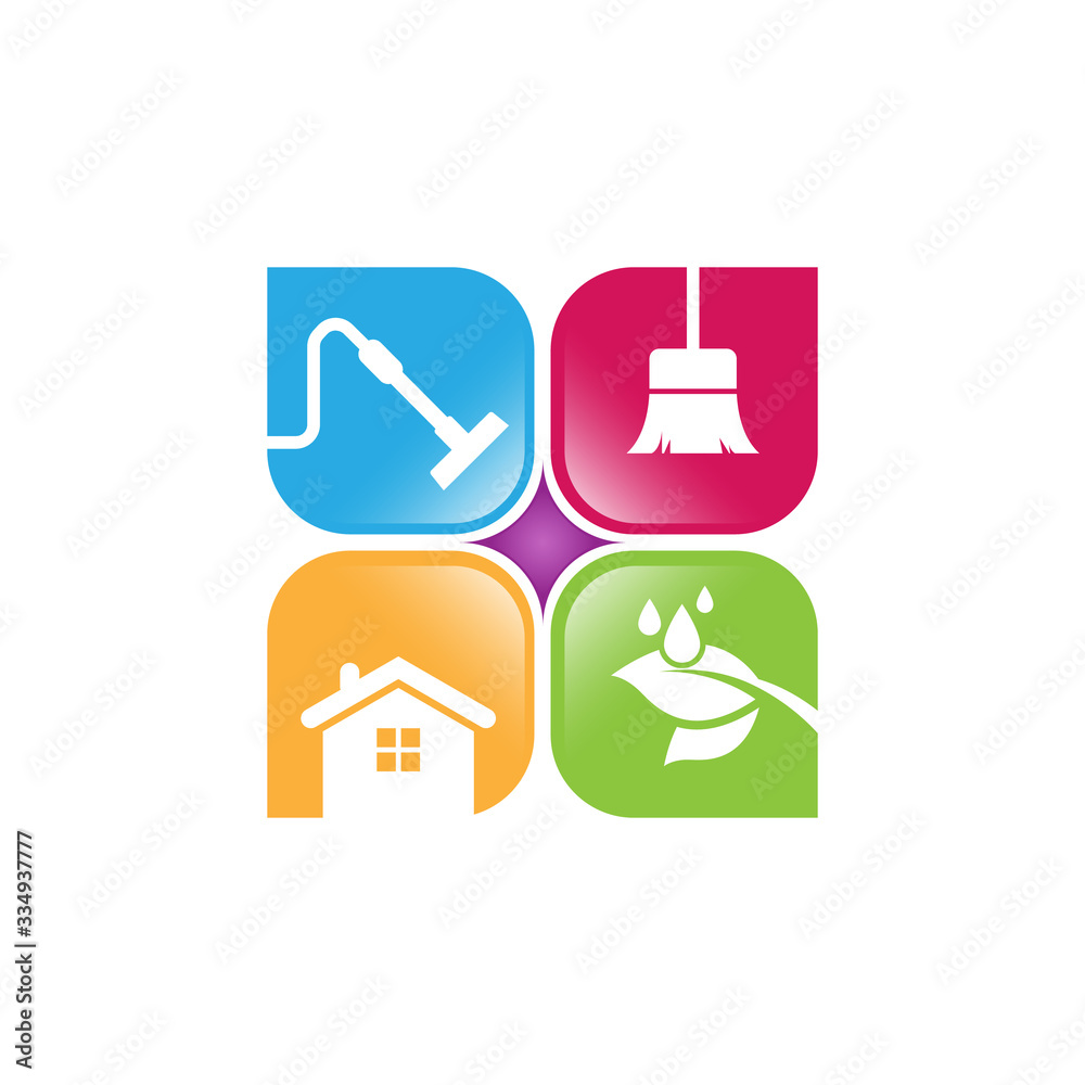 Cleaning service vector logo emblem Cleaning service vector logo emblem
