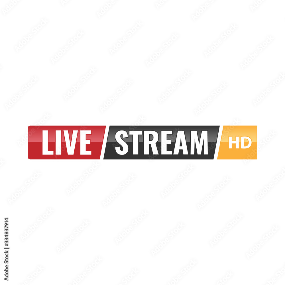 Live HD logo video streaming logo