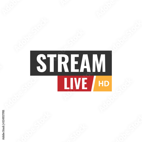 Live HD logo video streaming logo