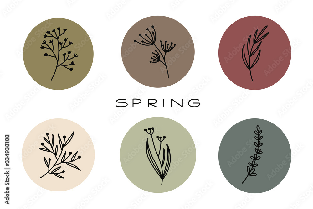Flower set. Wildflowers. Spring Summer A minimalistic set in pastel colors. Simple colored vector illustration. Flower set. Wildflowers. Spring Summer A minimalistic set in pastel colors. Simple colored vector illustration.