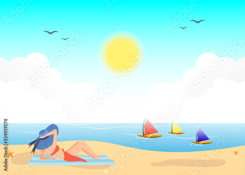 Summer Tropical Island Nature Background © zeus