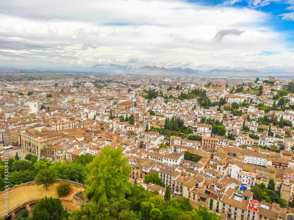 Granada Altstadt Sehenswürdigkeiten Panorama Alhambra