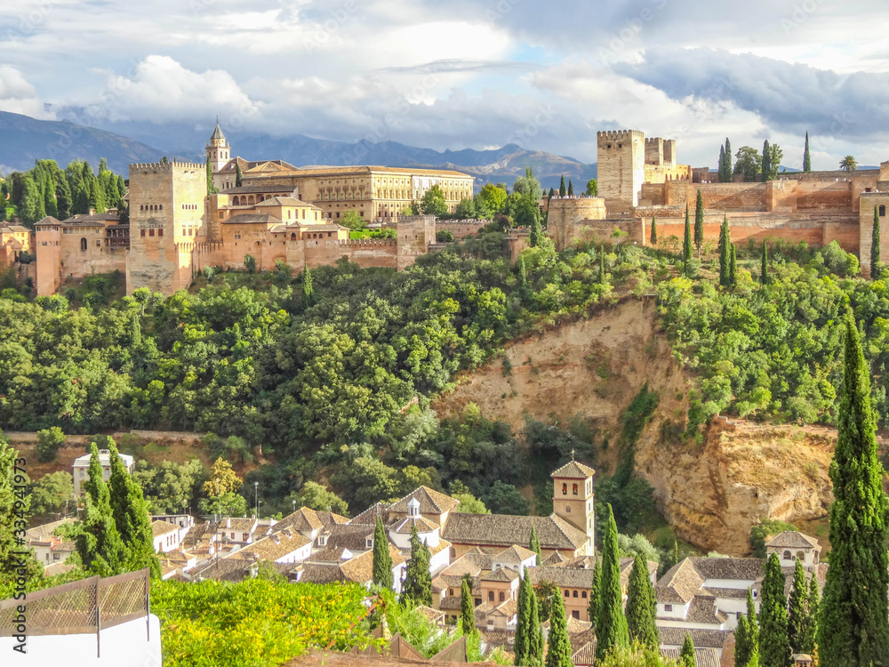 Granada Alhambra Panorama Sehenswürdigkeit