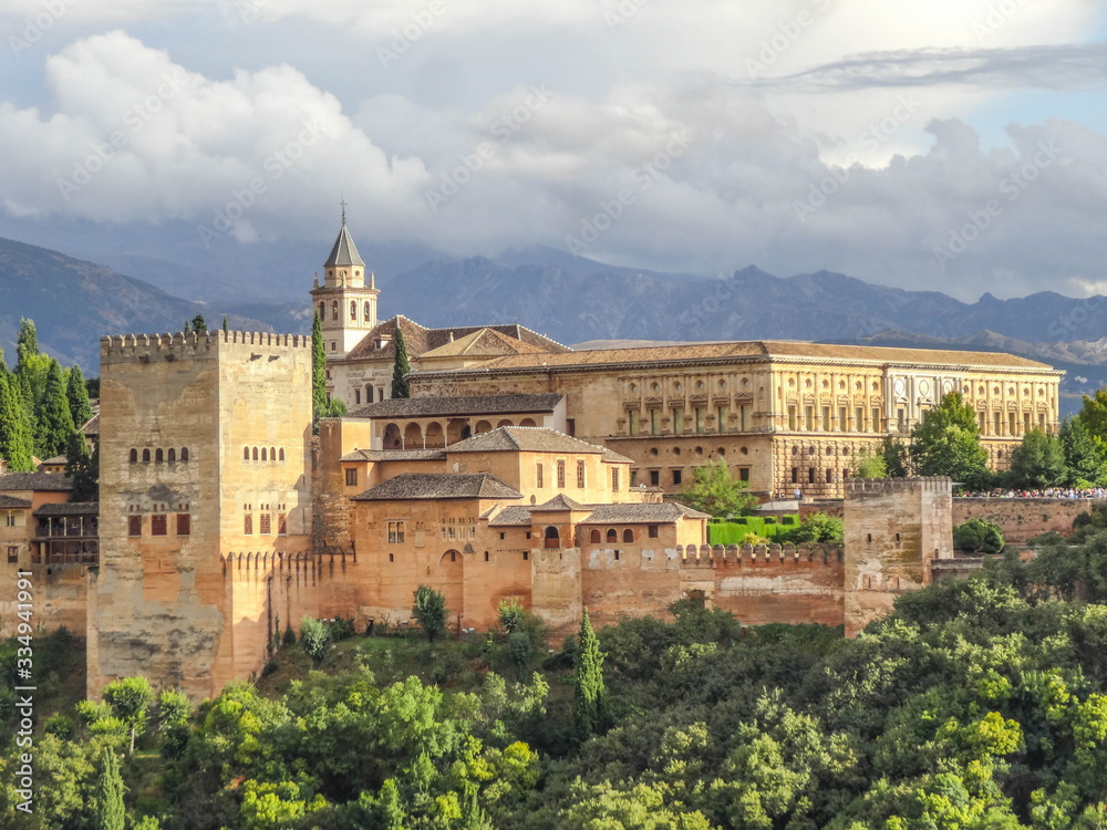 Granada Alhambra Panorama Sehenswürdigkeit