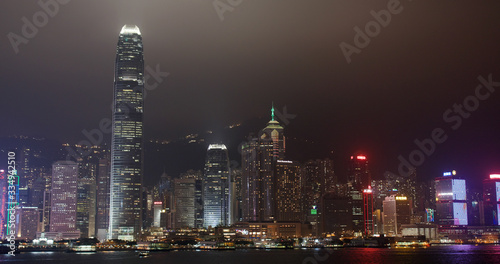 Hong Kong city town night © leungchopan
