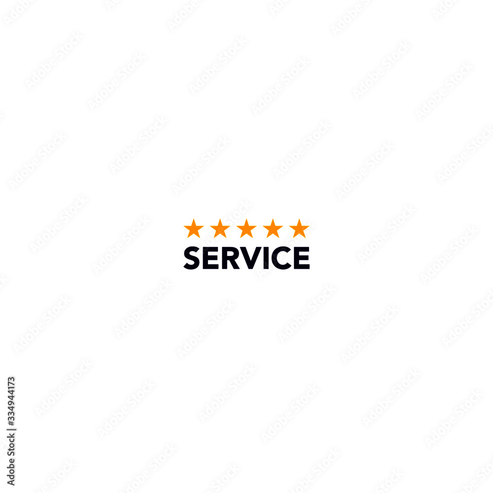 5 star service icon logo