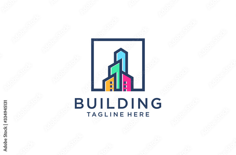 Abstract Buildings Logo. Real Estate Logo. Apartment Logo. Creative House Logo
