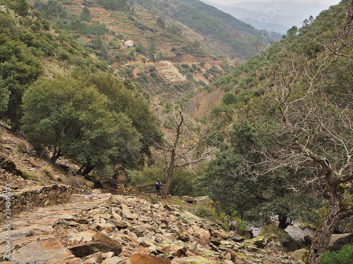 Path of stones on the route of La Meancera photo