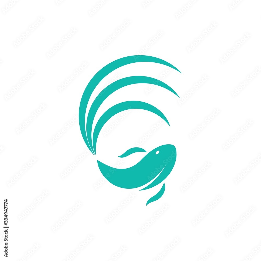 Fototapeta premium betta fish icon vector illustration design