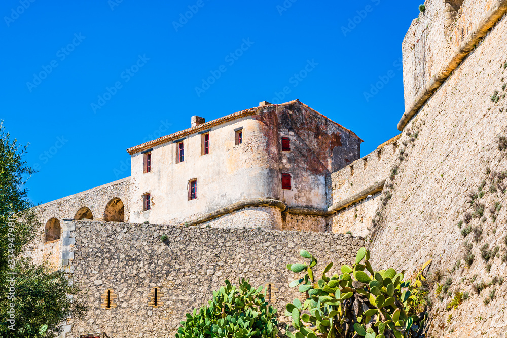 Fort Carre castle in Antibes, Cote d'Azur, France