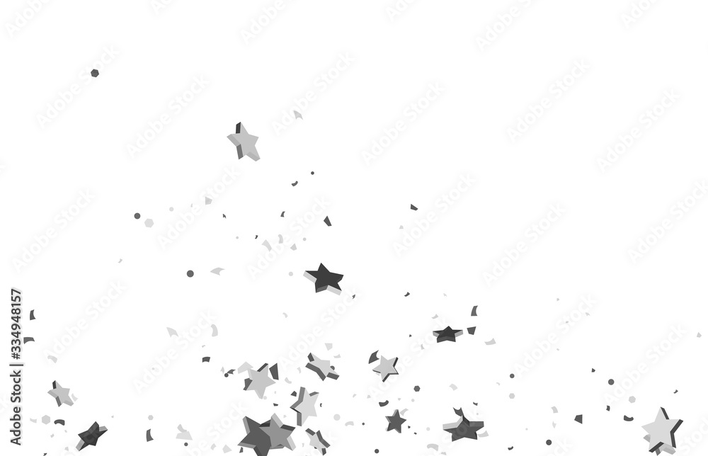 Silver volumetric star-confetti Silver volumetric star-confetti