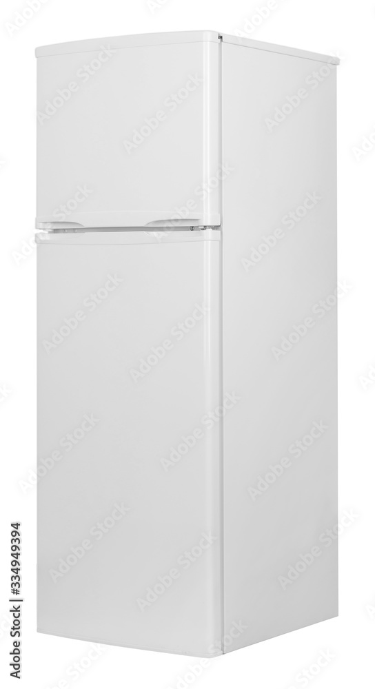 Refrigerator Isolated on White Background. Modern Kitchen and Domestic Major Appliances Refrigerator Isolated on White Background. Modern Kitchen and Domestic Major Appliances