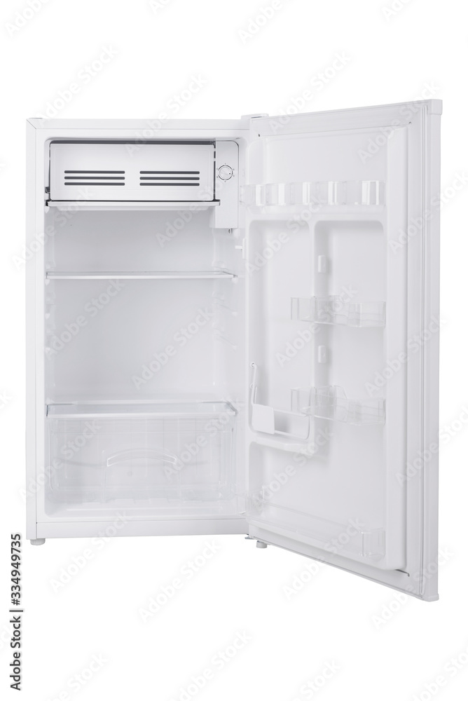 Refrigerator Isolated on White Background. Modern Kitchen and Domestic Major Appliances Refrigerator Isolated on White Background. Modern Kitchen and Domestic Major Appliances