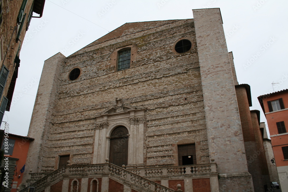 Perugia, Italy : view of Basilica of S. Domenico