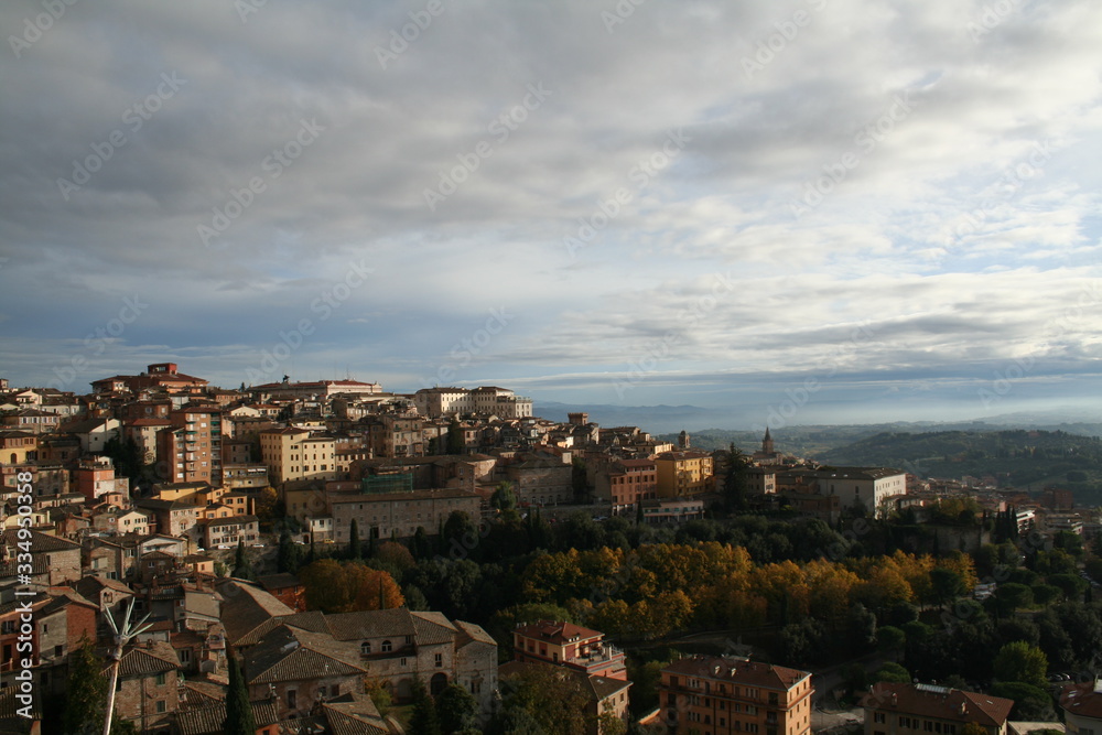Perugia, Italy : view of the city from the 