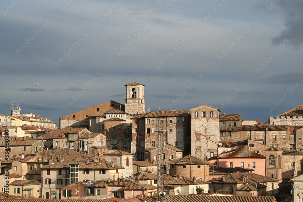 Perugia, Italy : view of the city from the 