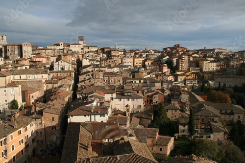 Perugia, Italy : view of the city from the " torre degli Sciri" (tower of Sciri)