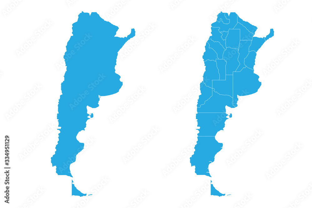 Map - Argentina Couple Set , Map of Argentina ,Vector illustration eps 10.