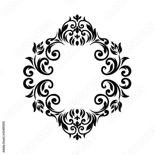 Vector Vintage Baroque card. Vector Ornamental frame.