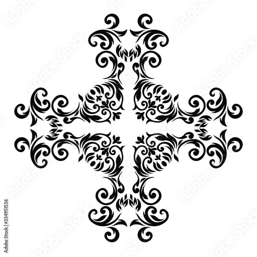 Vector Vintage Baroque card. Vector Ornamental frame.