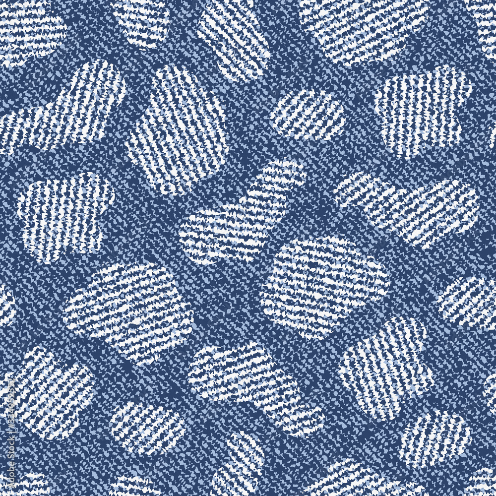 Camouflage Jeans background. Vector Denim seamless pattern. Blue jeans cloth.