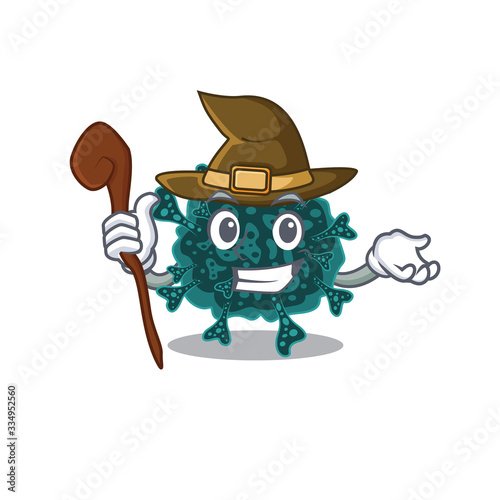 Herdecovirus sneaky and tricky witch cartoon character