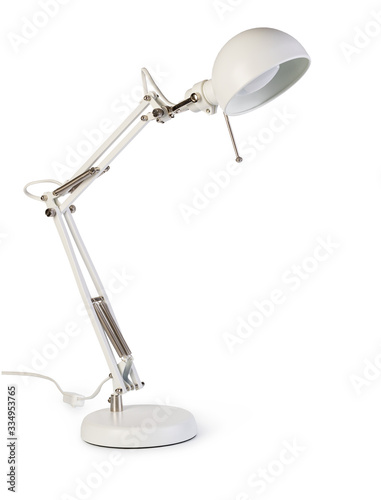 Table lamp on white background
