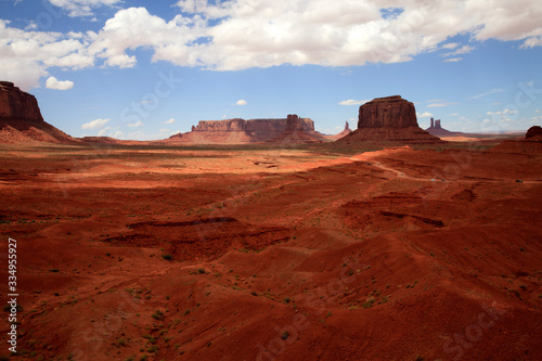 Utah/Arizona / USA - August 05, 2015: The Monument Valley Navajo Tribal Reservation landscape, Utah/Arizona, USA