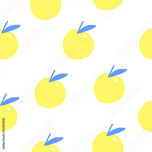 Fototapeta Naklejka Na Ścianę i Meble -  Element of seamless pattern. Simplified apple on white background. Vector illustration