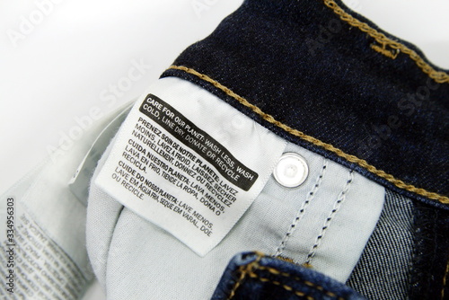Bild auf Leinwand tag about saving the planet on jeans