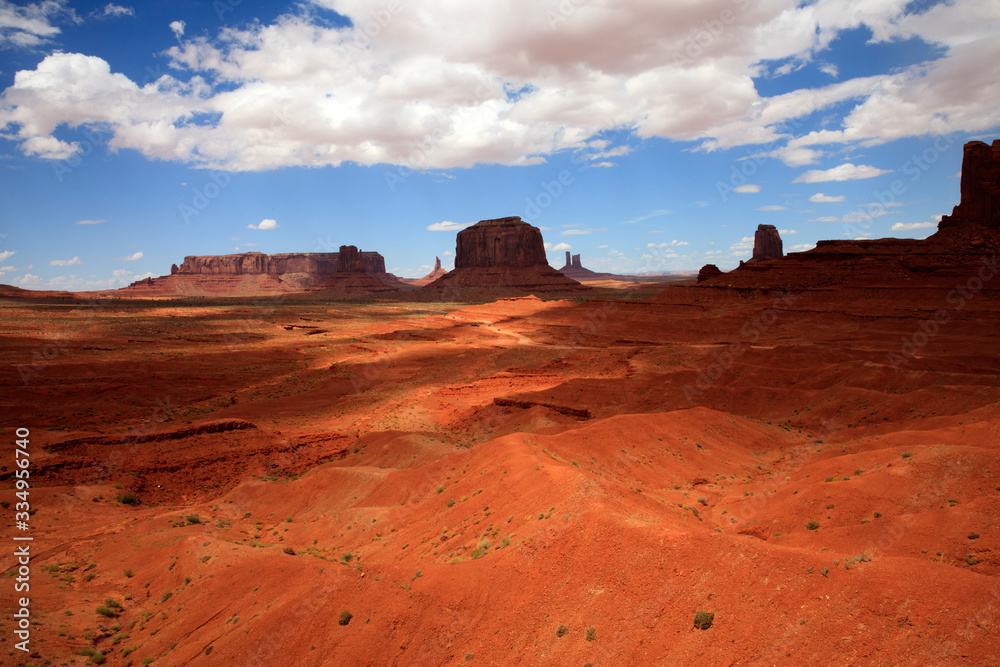 Utah/Arizona / USA - August 05, 2015: The Monument Valley Navajo Tribal Reservation landscape, Utah/Arizona, USA Utah/Arizona / USA - August 05, 2015: The Monument Valley Navajo Tribal Reservation landscape, Utah/Arizona, USA