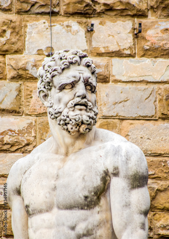 statue of the Italian Florentine Renaissance: Hercules and Cacus