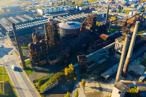 Aerial view of metallurgical plant