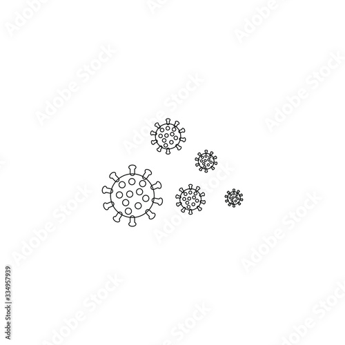 vector virus on white background