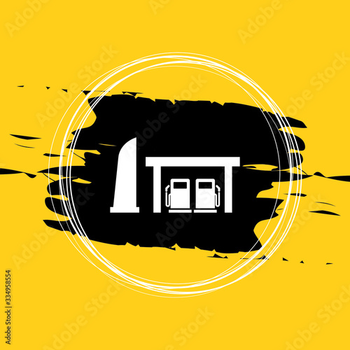 Petrol Station Icon, Fuel Station Icon