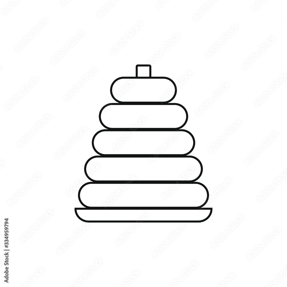 colorful pyramid boy toy on white background colorful pyramid boy toy on white background