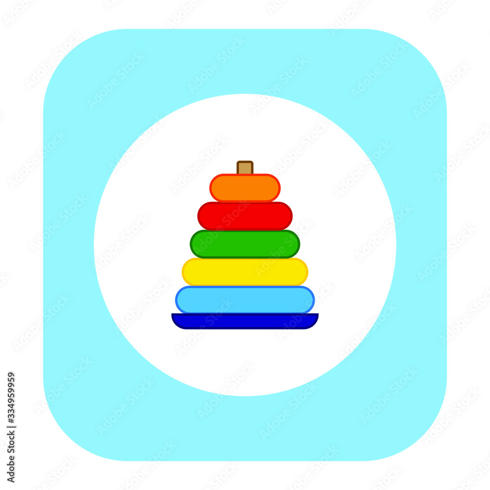 colorful pyramid boy toy on white background colorful pyramid boy toy on white background
