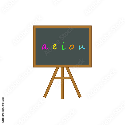 nursery blackboard on white background