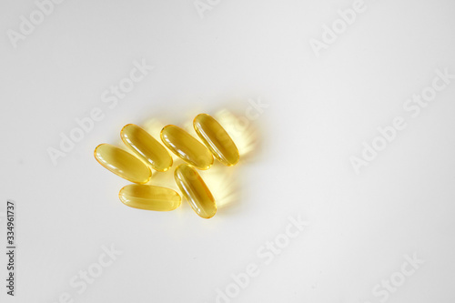 Organic omega 3 pills in flower shape