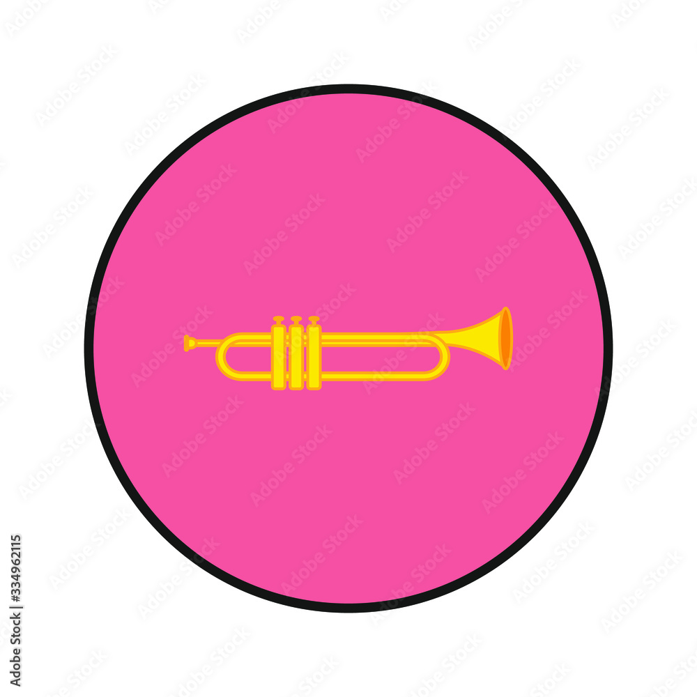 trumpet air instrument on white background trumpet air instrument on white background