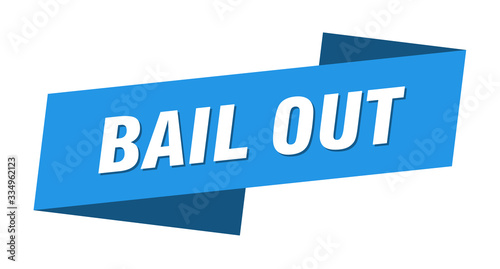 bail out banner template. bail out ribbon label sign