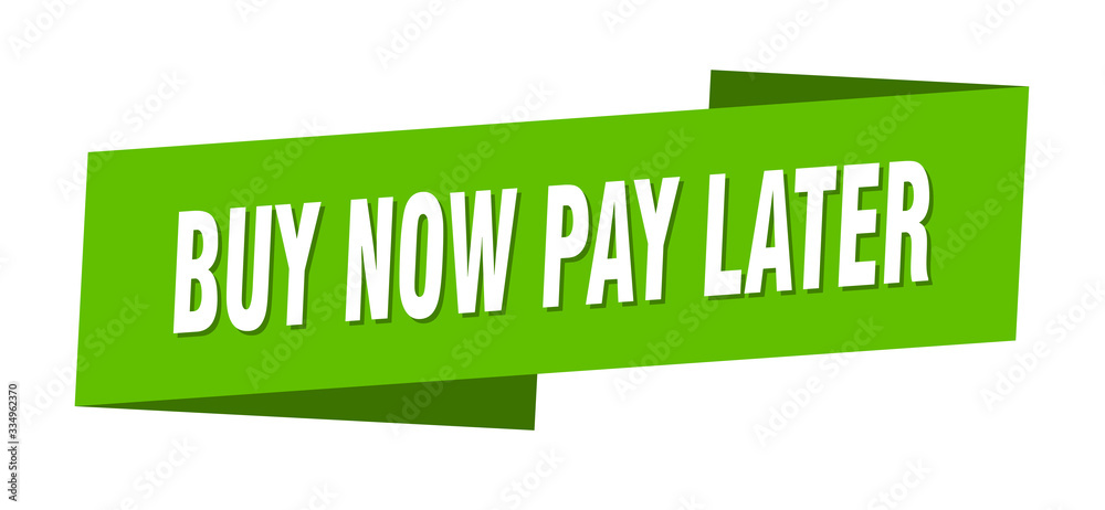 buy now pay later banner template. buy now pay later ribbon label sign