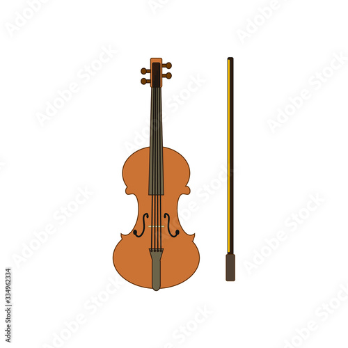 violin string instrument on white background