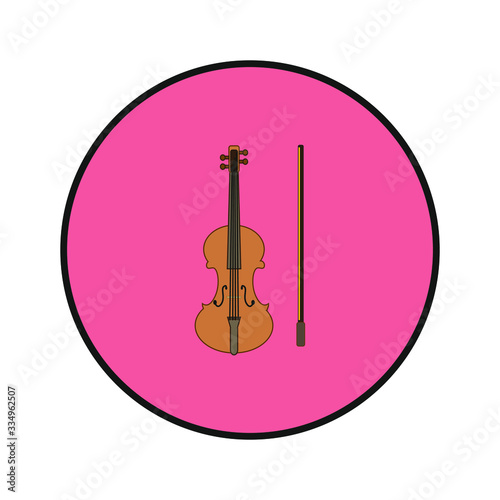 violin string instrument on white background