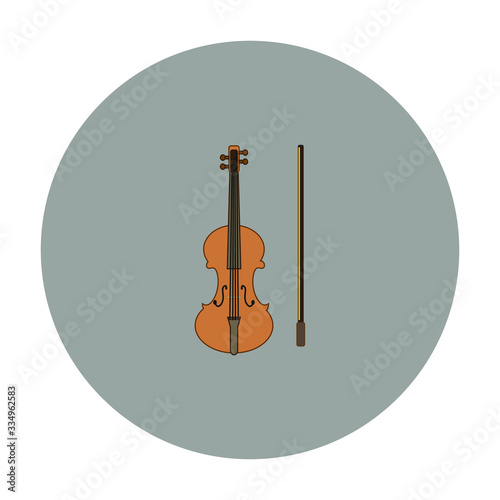 violin string instrument on white background