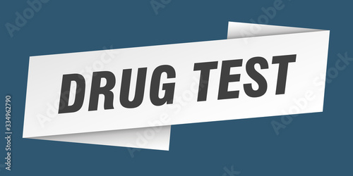 drug test banner template. drug test ribbon label sign