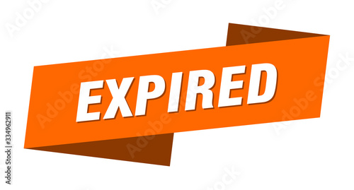 expired banner template. expired ribbon label sign